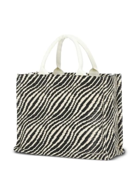 Marni zebra print handle shoulder bag - Black