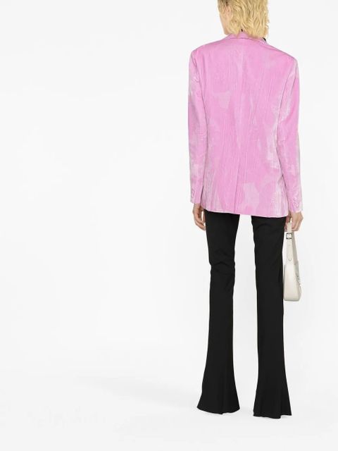 ETRO paisley-print velvet blazer - Pink