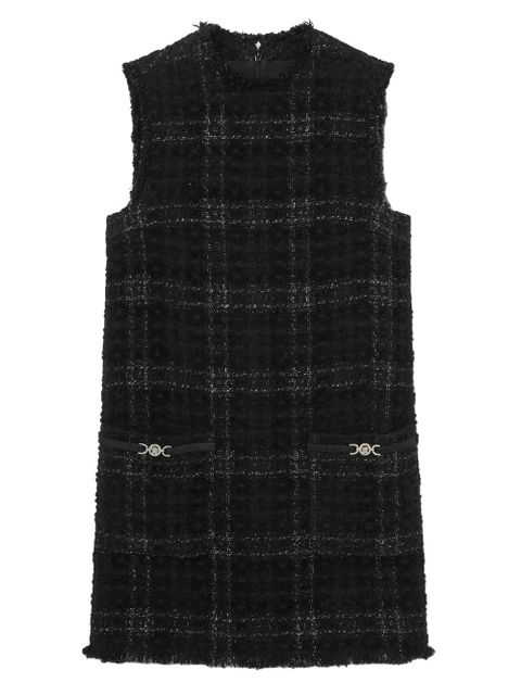 Versace check-pattern cotton mini dress - Black - zdjęcie produktu nr 1