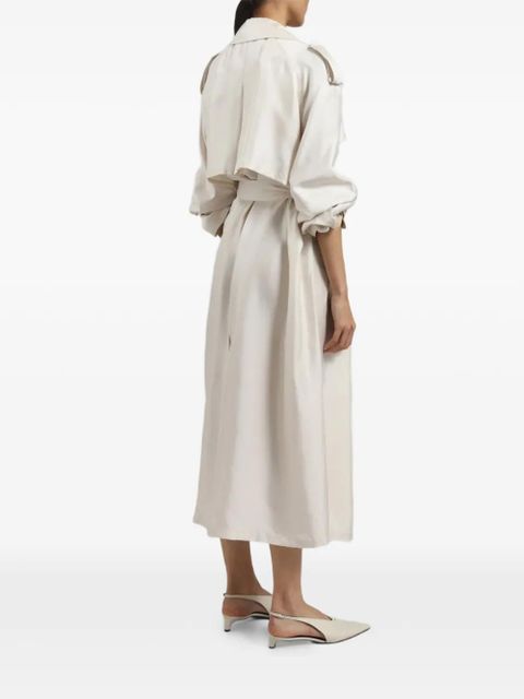 The Frankie Shop Veyron double-breasted trench coat - Neutrals