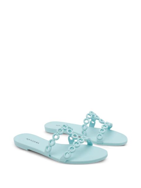 Aquazzura chain round-toe slides - Blue - zdjęcie produktu nr 2
