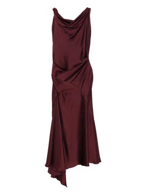 Victoria Beckham Posy draped asymmetric dress - Red