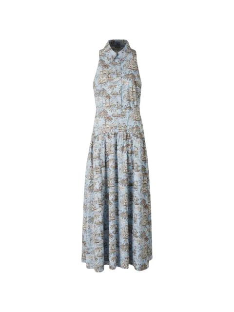 STAUD Romy sleeveless shirtdress - Blue - zdjęcie produktu nr 1
