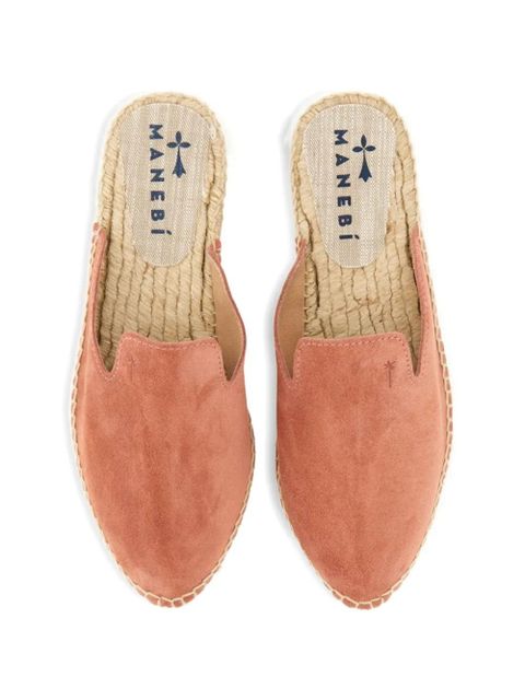 Manebi Hamptons slip-on mules - Pink