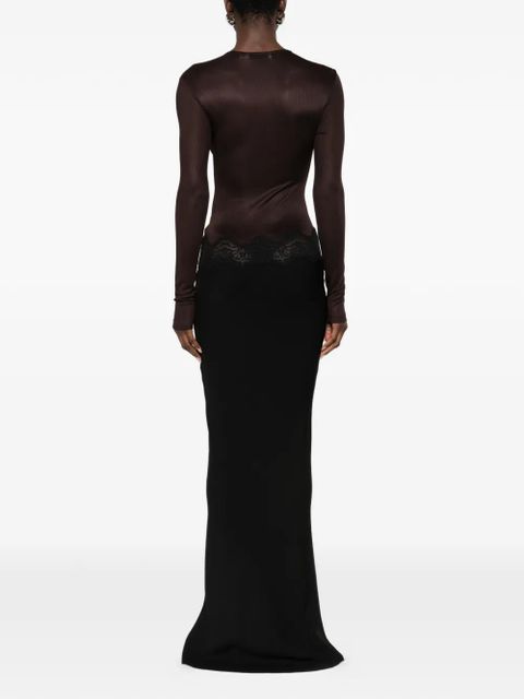 Christopher Esber lace-detail maxi dress - Black