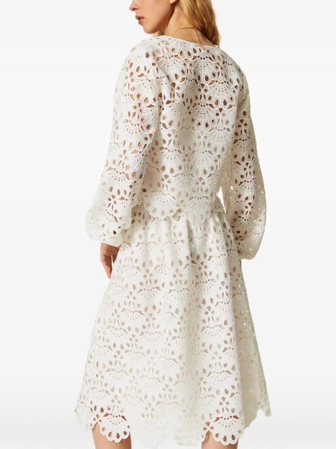 TWINSET woven midi skirt - White