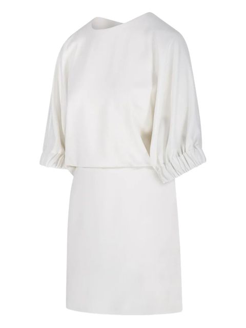 Max Mara Rum puffed-sleeve mini dress - White