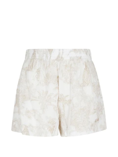 MC2 Saint Barth Meave jungle-print elasticated shorts - White - zdjęcie produktu nr 1