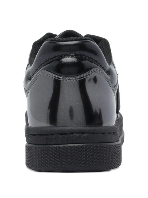 PINKO logo-detail patent-leather sneakers - Black - zdjęcie produktu nr 2