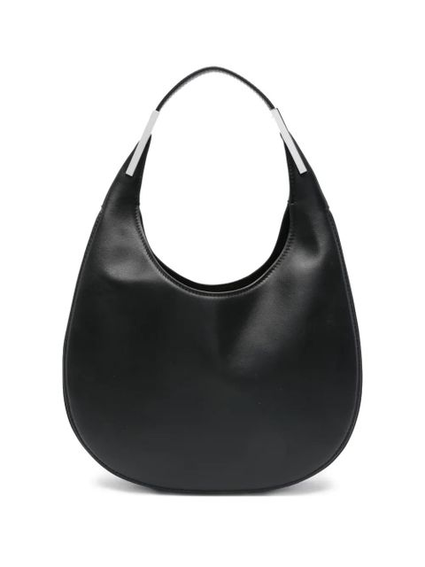 Savette small Florence crescent-shaped leather shoulder bag - Black - zdjęcie produktu nr 1