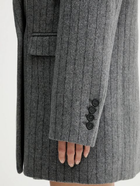IRO płaszcz z dodatkiem wełny WM07NIMI kolor szary NIMI