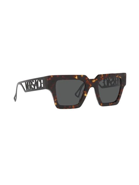 Versace Eyewear logo cut-out detailing sunglasses - Brown - zdjęcie produktu nr 2