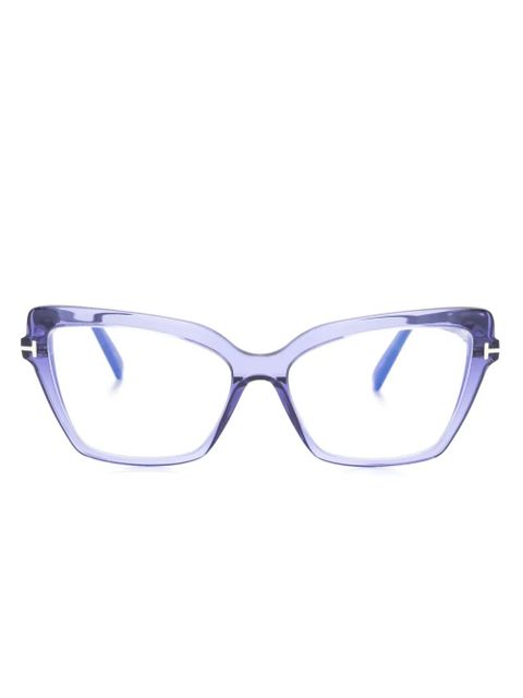 TOM FORD Eyewear transparent-frame cat-eye glasses - Purple - zdjęcie produktu nr 1