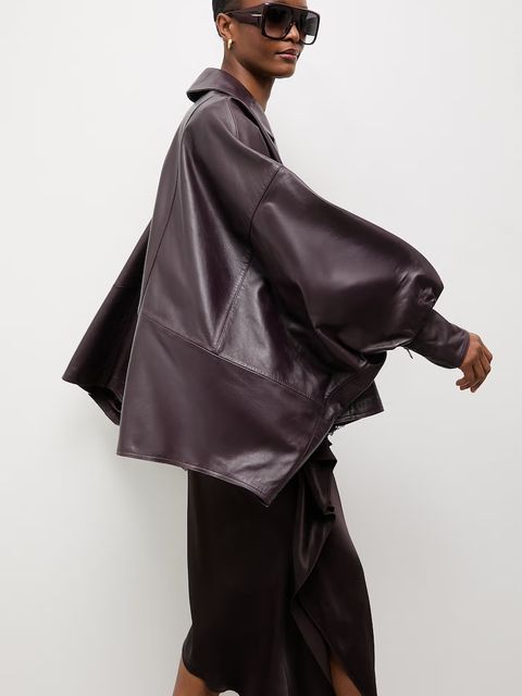 Answear.LAB kurtka oversize damska skórzana BALO - zdjęcie produktu nr 1