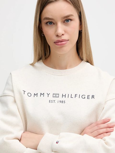 Tommy Hilfiger bluza damska kolor beżowy z nadrukiem WW0WW47831