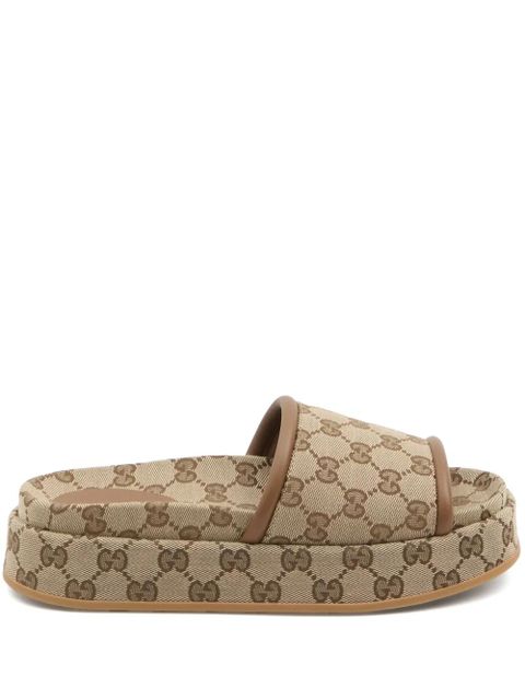 Gucci GG platform sandals - Neutrals - zdjęcie produktu nr 1