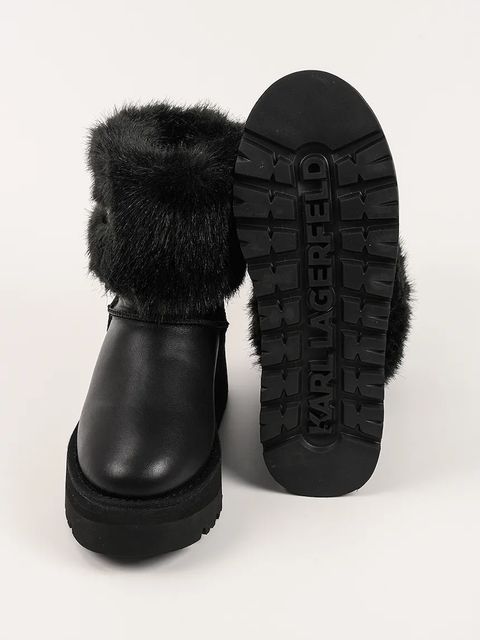 Karl Lagerfeld śniegowce SKYLAR kolor czarny KL48655