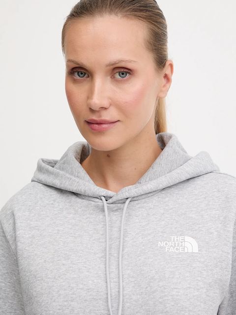 The North Face bluza Simple Dome damska kolor szary z kapturem melanżowa NF0A89EYDYX1 - zdjęcie produktu nr 2