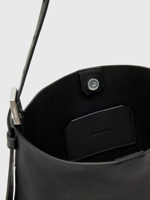 AllSaints torebka skórzana kolor czarny W595XD