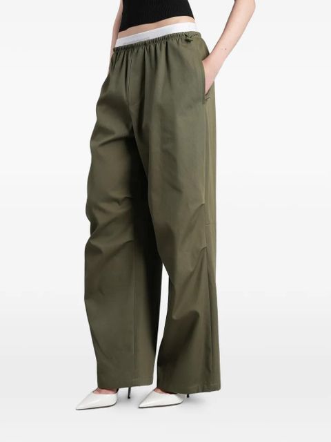 Alexander Wang logo-waistband trousers - Green - zdjęcie produktu nr 1
