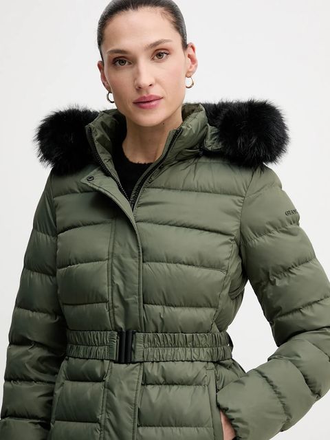 Geox kurtka puchowa CATRIA kolor zielony zimowa W5626G T3152