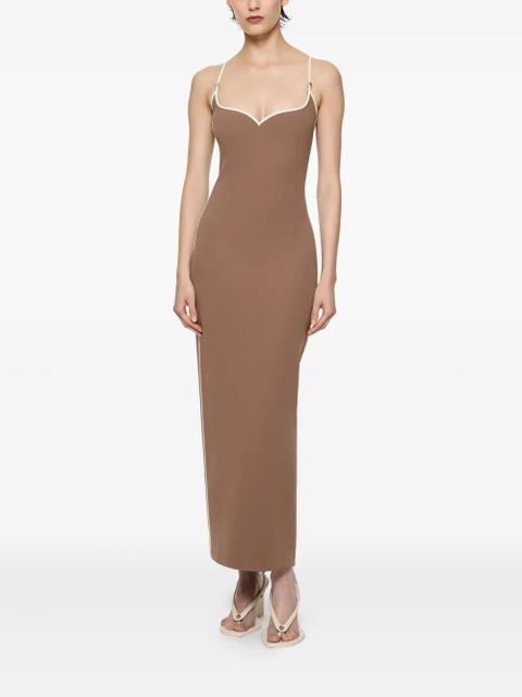 Paris Georgia Heart midi dress - Brown