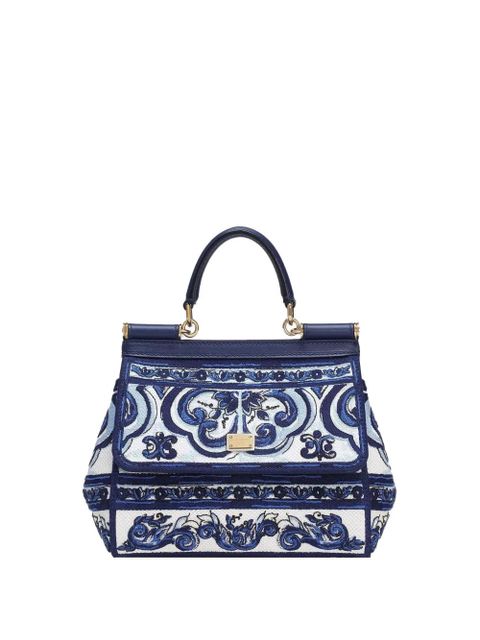Dolce & Gabbana mini Sicily tote bag - Blue - zdjęcie produktu nr 1