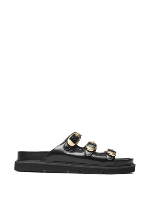 Marc Jacobs buckle-detail leather slides - Black - zdjęcie produktu nr 1
