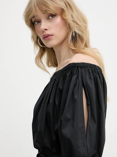 Liu Jo sukienka kolor czarny mini rozkloszowana VA5177.TS330