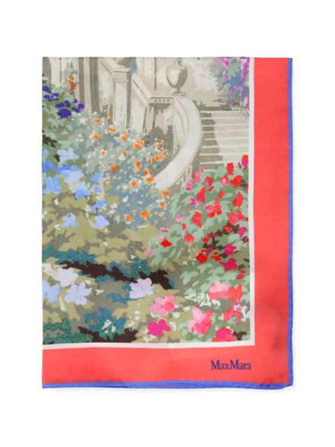 Max Mara twill printed scarf - Red - zdjęcie produktu nr 1