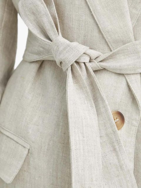 ALOHAS belted linen blazer - Neutrals