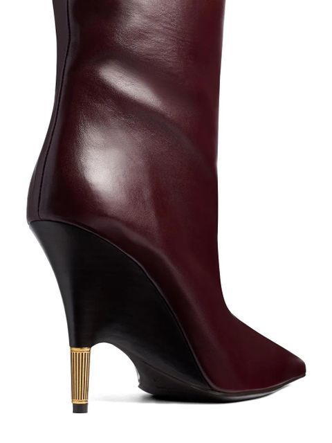 KHAITE Bella knee-high boots - Red