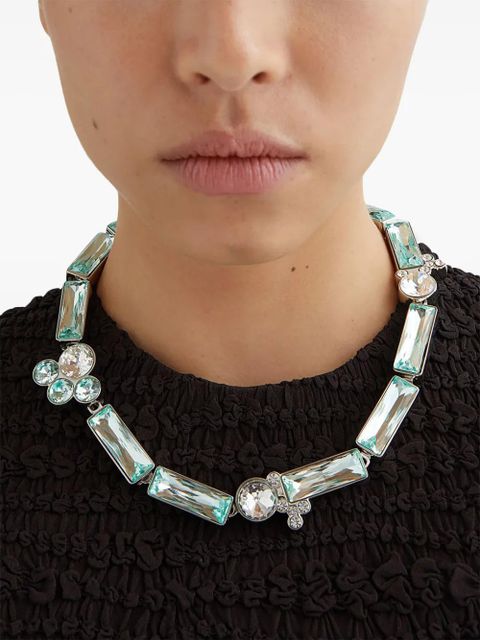 Jil Sander rhinestone-embellished necklace - Silver