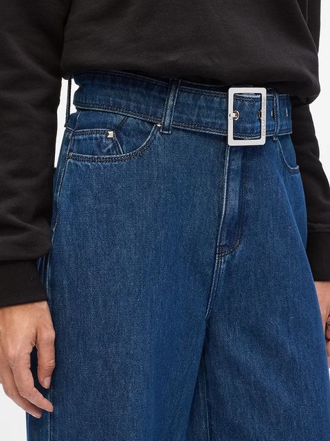 Karl Lagerfeld jeansy damskie kolor granatowy A4W10092