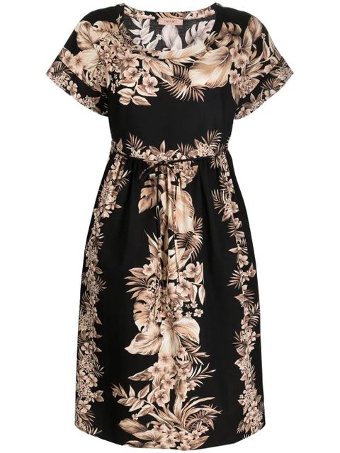 TWINSET floral-print scoop neck dress - Black - zdjęcie produktu nr 1