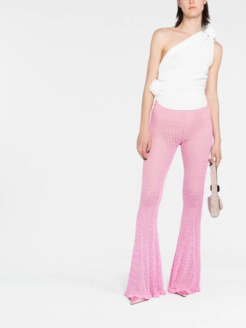 Blumarine knitted flared trousers - Pink