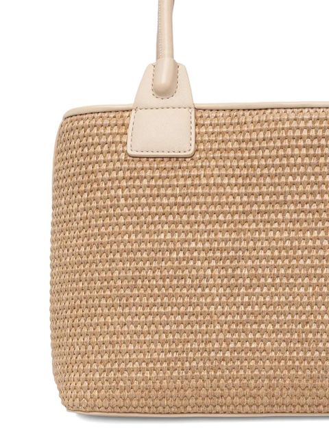 TWINSET raffia tote bag - Neutrals