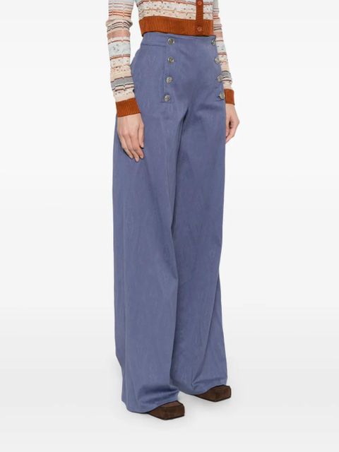ETRO jacquard trousers - Blue