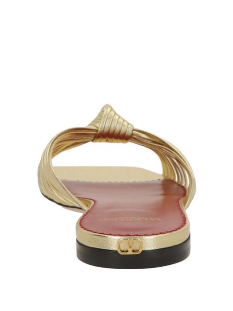 Valentino Garavani knotted multi-strap flat sandals - Gold