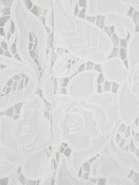 Michael Kors floral-lace V-neck dress - White