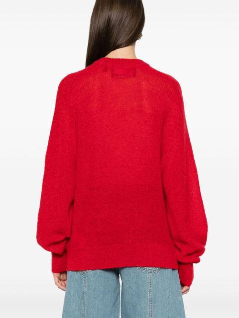 ROTATE BIRGER CHRISTENSEN logo-patch sweater - Red
