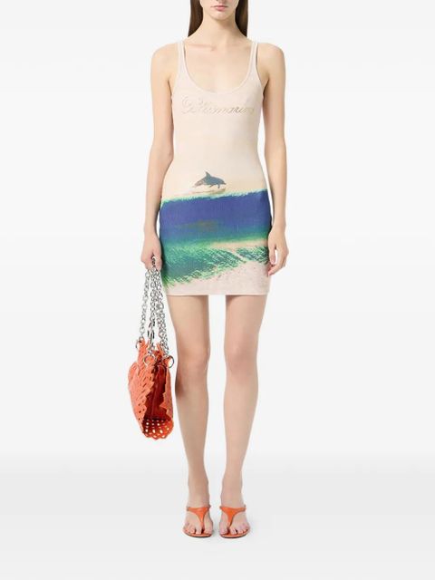 Blumarine ribbed print dress - Neutrals - zdjęcie produktu nr 2