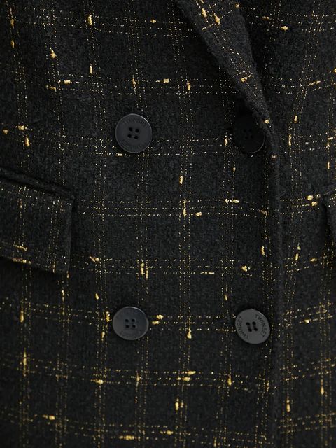 Twinset płaszcz damski kolor czarny przejściowy 242TT2151