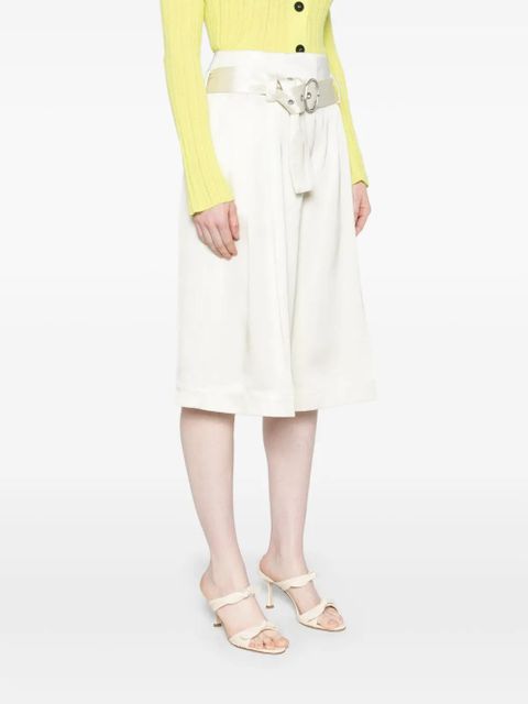 Jil Sander high-waist satin shorts - Neutrals