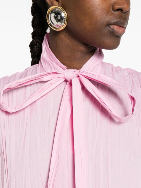 Moschino bow pleated mini dress - Pink