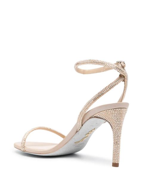 René Caovilla 85mm crystal-embellished sandals - Neutrals - zdjęcie produktu nr 2