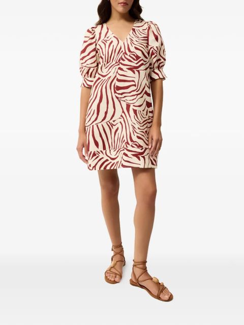 Marie Oliver Ola puffed-sleeve mini dress - Neutrals - zdjęcie produktu nr 2