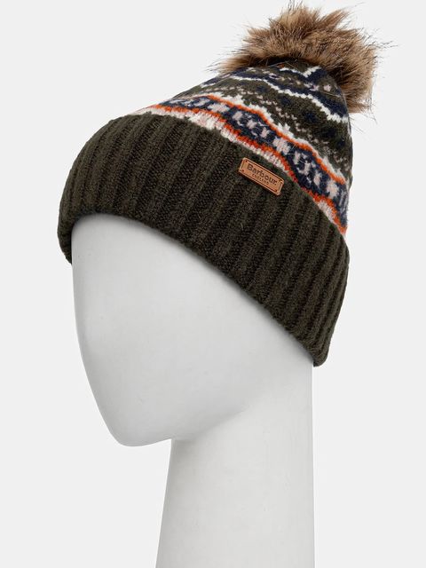 Barbour czapka kolor zielony LHA0608 - zdjęcie produktu nr 2