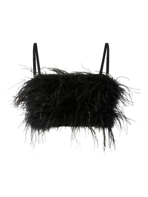 PINKO feather-embellished top - Black - zdjęcie produktu nr 1