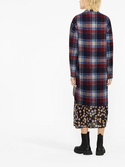 MARANT ÉTOILE Gabriel checked coat - Blue